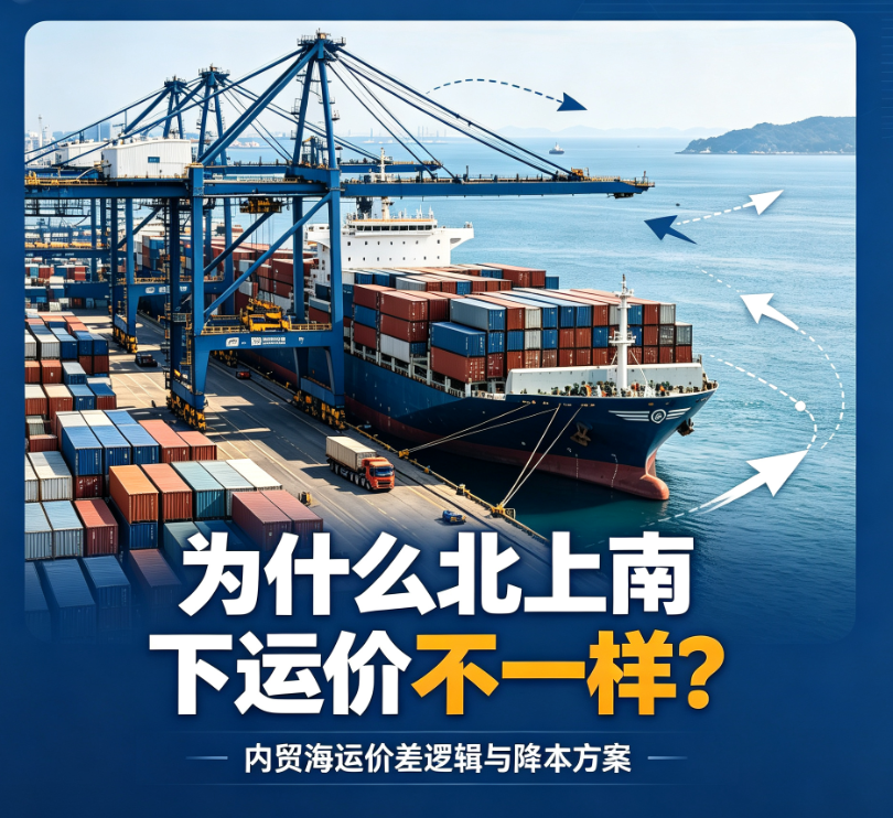 为什么统一条航线，，，，，，北上和南下的集装箱运价纷歧样？？？？？？